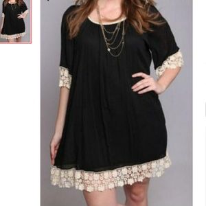 Boutique Black & cream dress/tunic